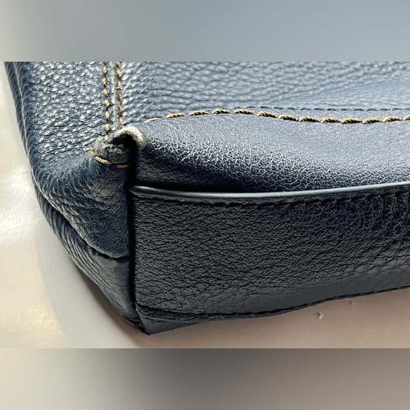 The Sak Lucia Blue Leather Crossbody Bag Purse Adjustable Strap - Picture 4 of 16